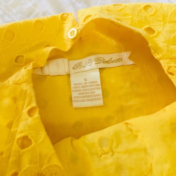 Yellow BB Dakota Eyelet Shift Dress - Picture 4 of 7